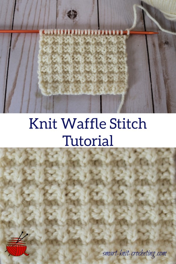 Waffle Stitch Knitting Pattern for Beginners (4 Row Repeat) 